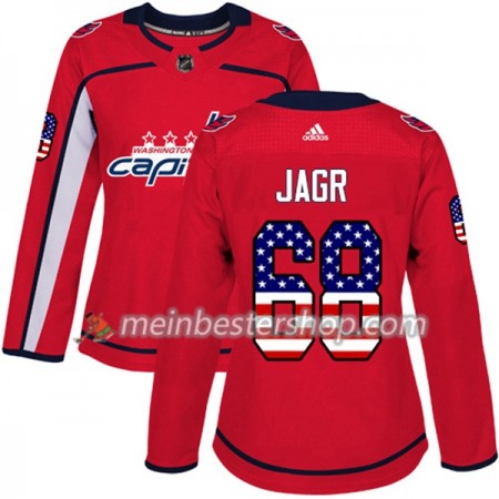 Washington Capitals Jaromir Jagr 68 Adidas 2017-2018 Rot USA Flag Fashion Trikot Authentic - Dame Washington Capitals Jaromir Jagr 68 Adidas 2017-2018 Rot USA Flag Fashion Trikot Authentic - Dame